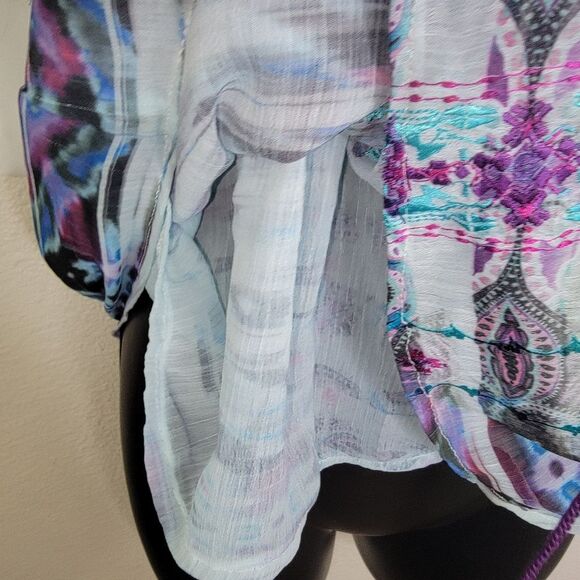 Unity World Wear Bohemian Sublimation Peasant top blouse 1x - Picture 6 of 7